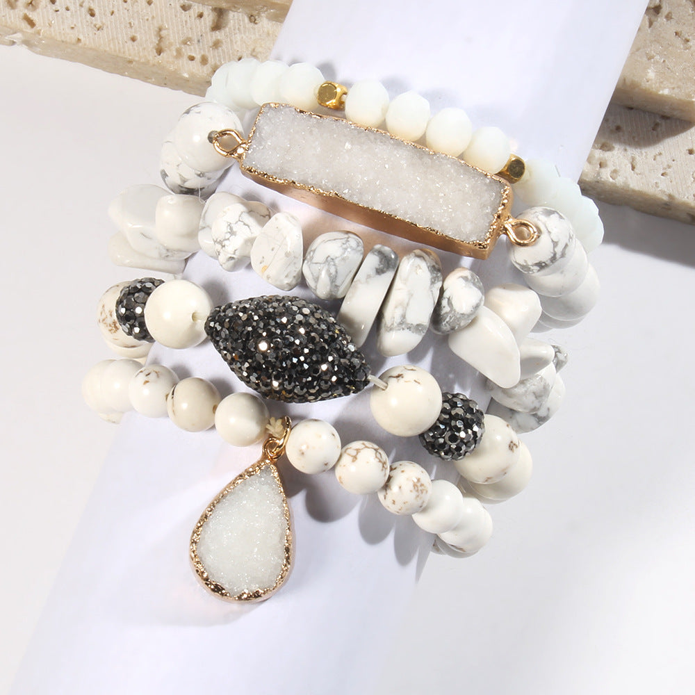 Women's Fashion Versatile Glass Beaded Stretch Bracelet