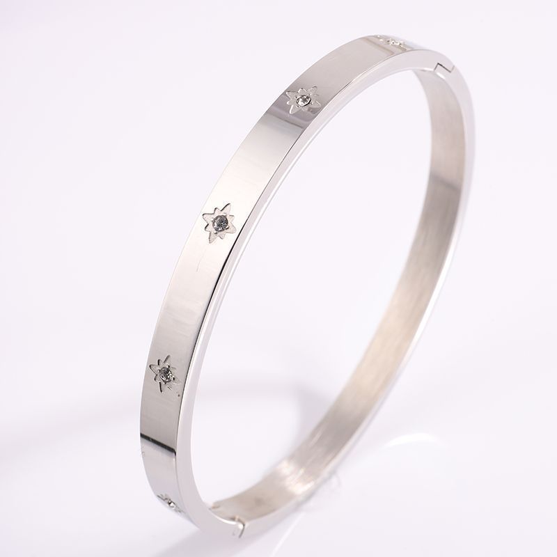 Titanium Steel No Fading Starry Silver Bracelet