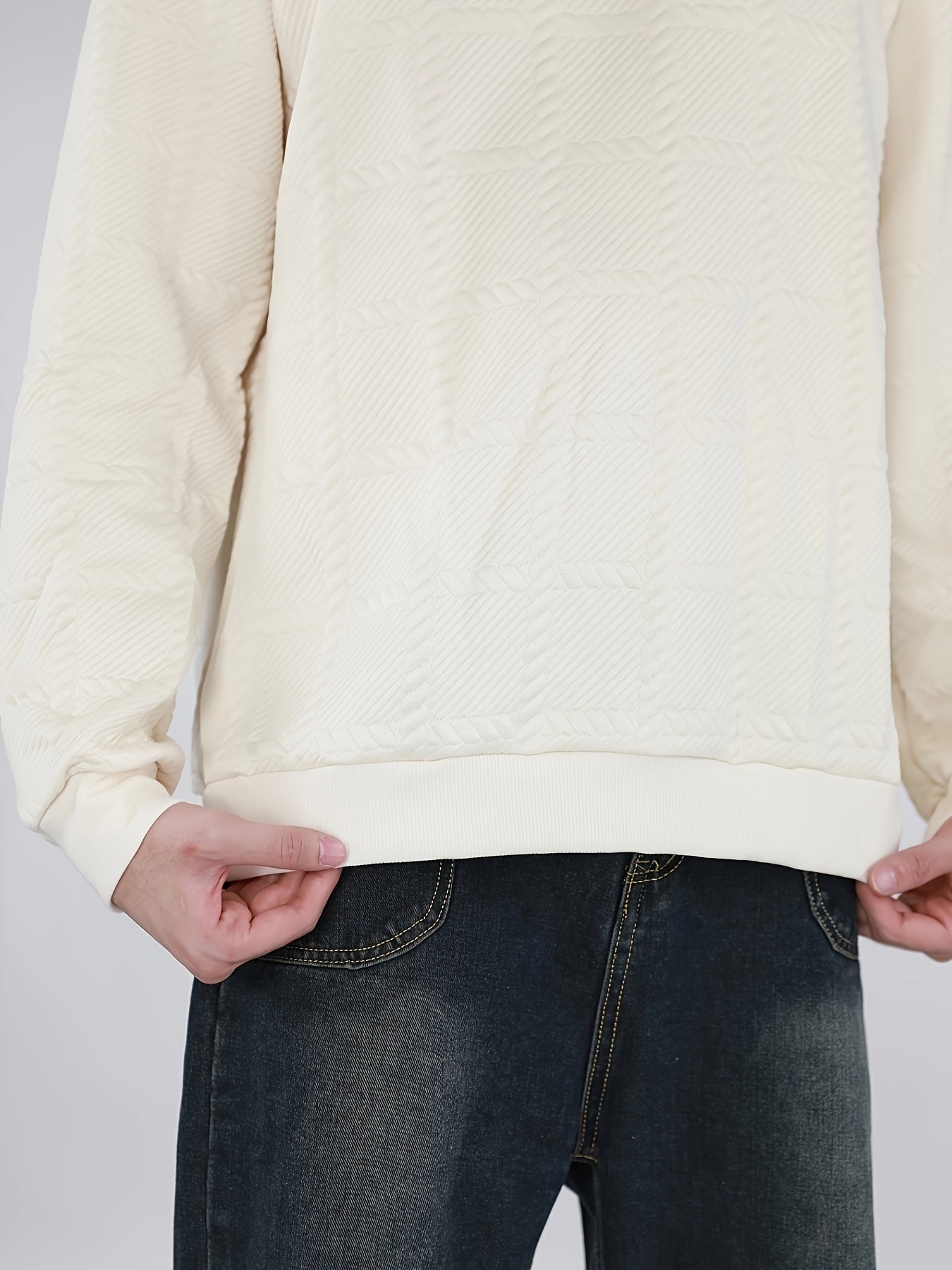 Export Quality English European And American Sizes Jacquard Round Neck Hoodie For Men And Women