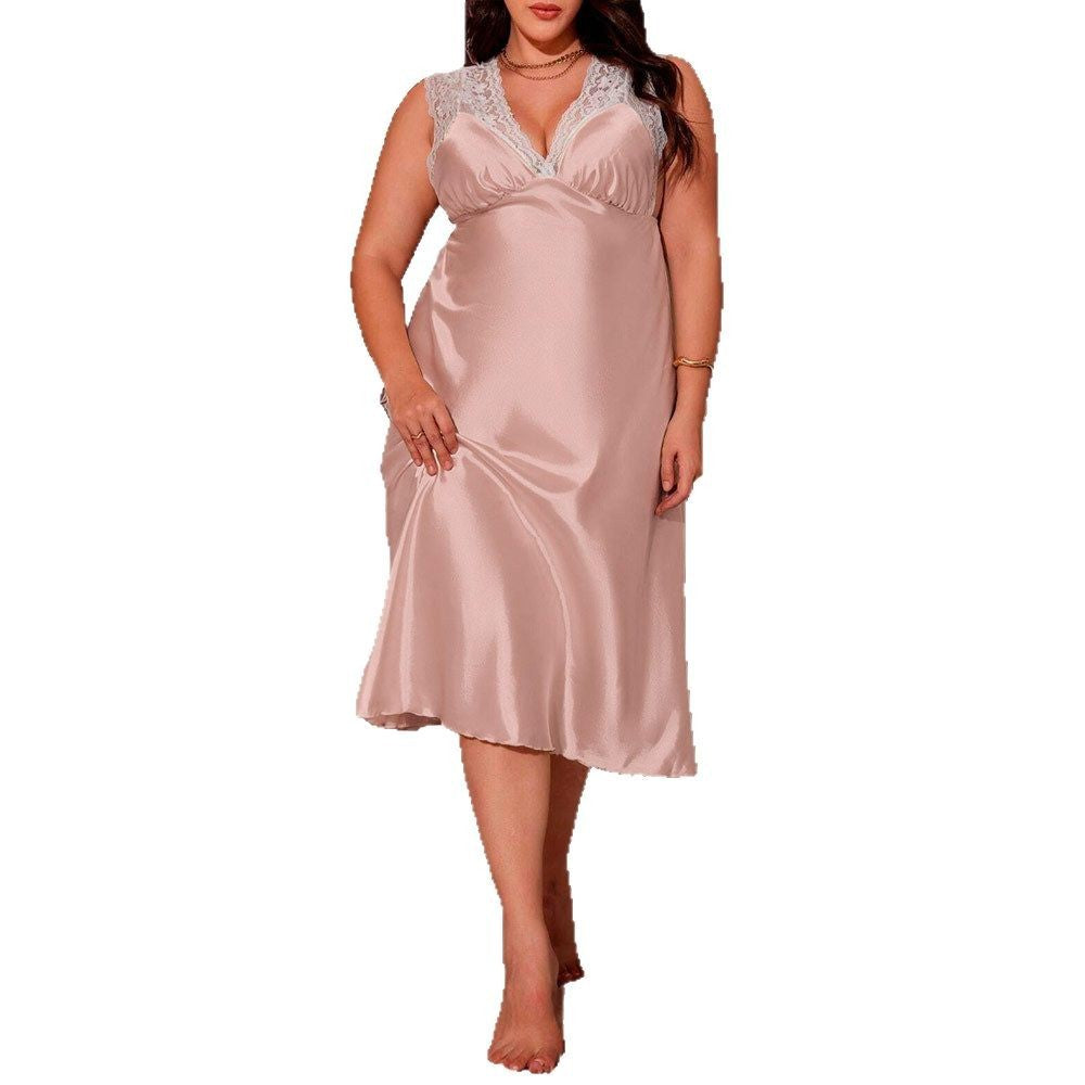 Solid Color Backless Sling Long Dress Homewear