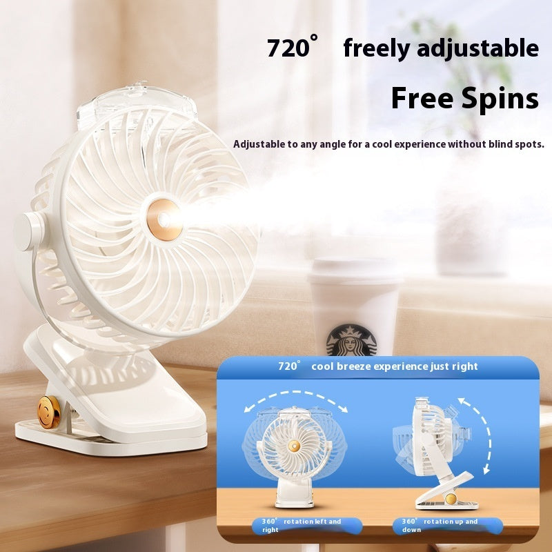Portable Home USB Charging Spray Clip Little Fan