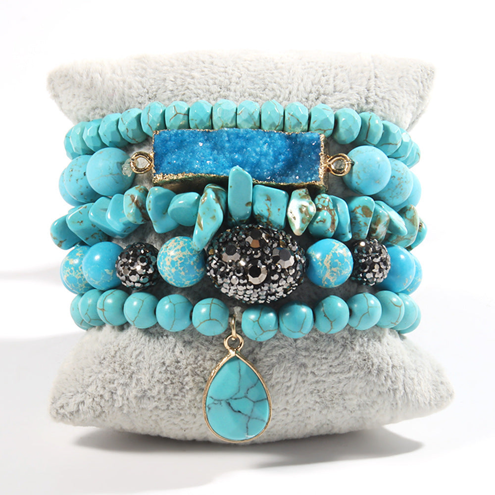 Women's Fashion Versatile Glass Beaded Stretch Bracelet