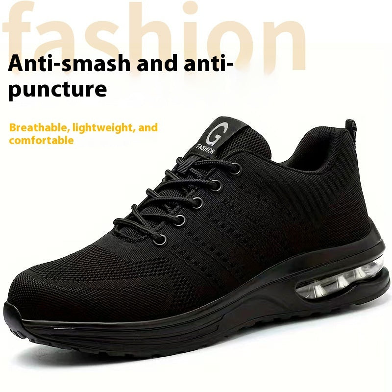 Anti-smashing And Anti-penetration Lightweight Fashion Sports Mesh Safety Shoes