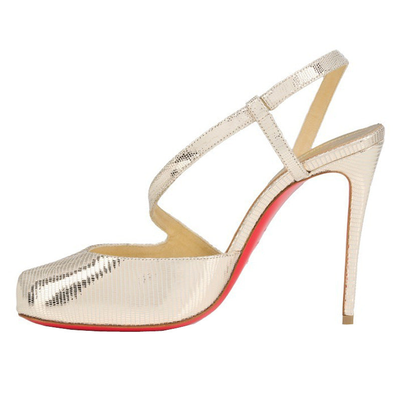 Go-Getter Girl Style Low-cut Toe Cap Sexy Stiletto Heel Cross Strap Hollow