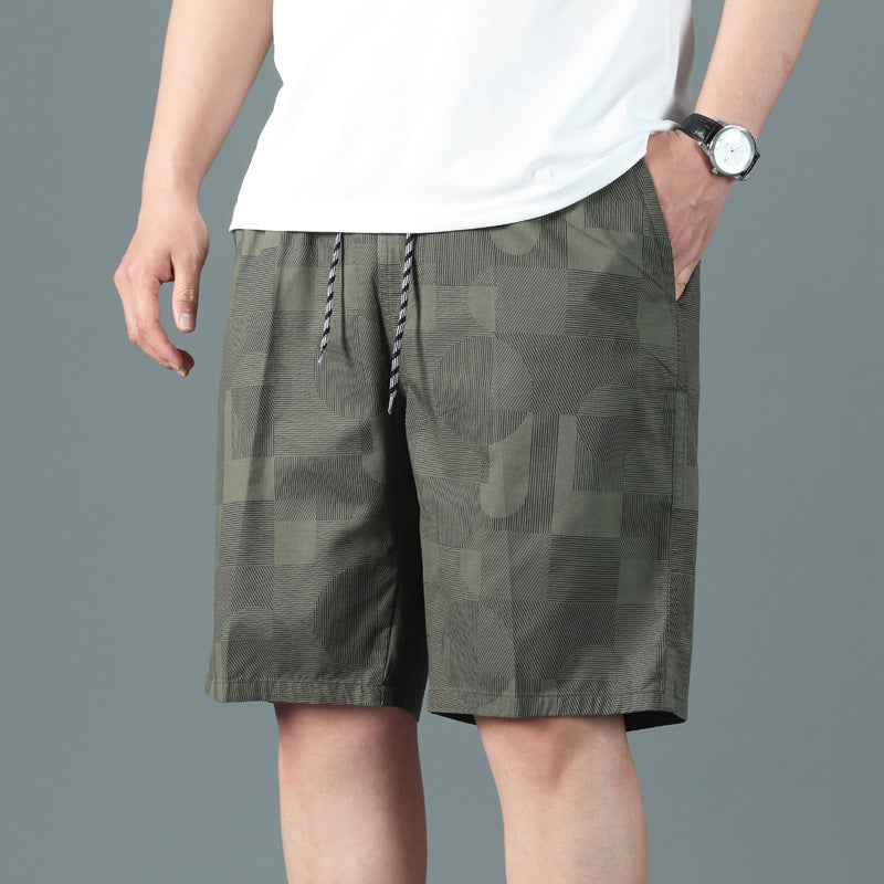 Thin Printed Shorts Fashion Outerwear Casual Pants