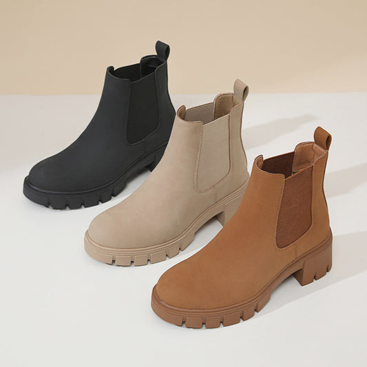 Women's Thick Bottom Suede Dr Martens Boots