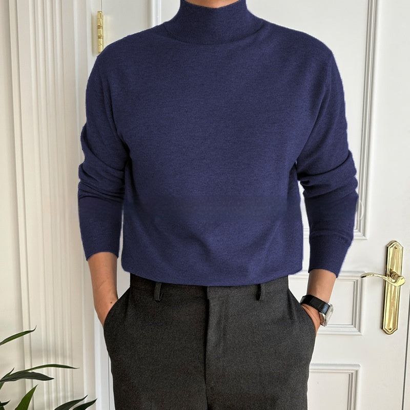 Men's Business Pullover Mock Neck Sweater